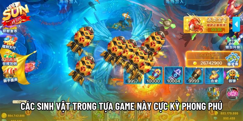 Các sinh vật trong tựa game này cực kỳ phong phú Các sinh vật trong tựa game này cực kỳ phong phú
